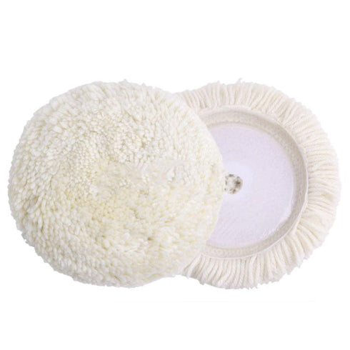 Hook & Loop Buffing Pad for Compound Cutting & Polishing, 100% Wool